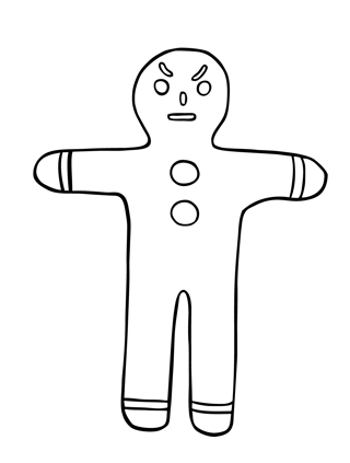 Sur pepparkaksgubbe