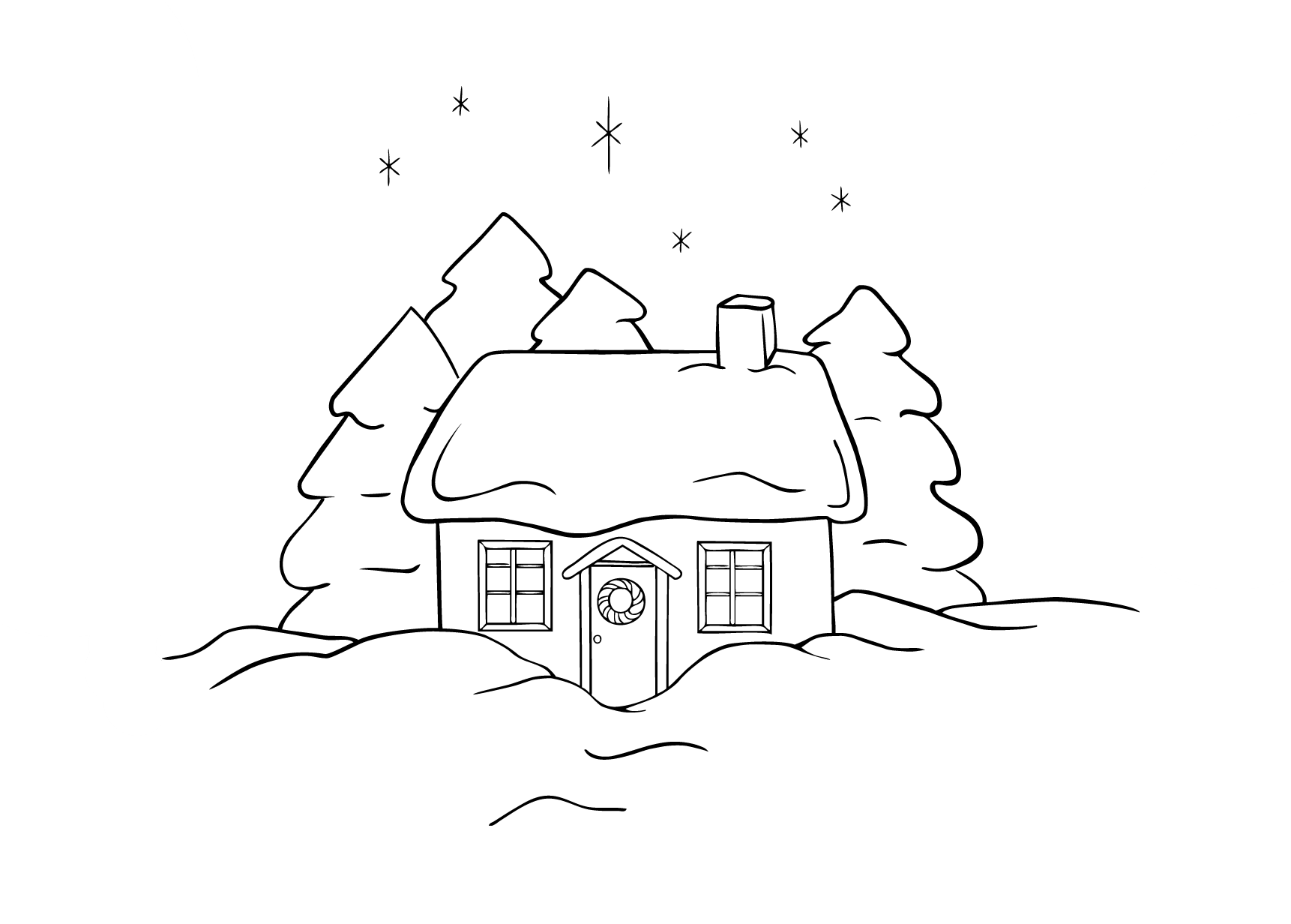 Winter cabin  - Christmas, Winter